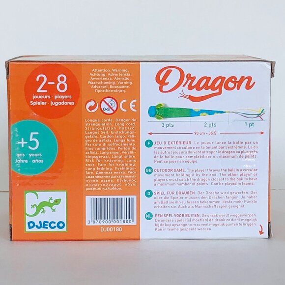 New Sealed Djeco  Outdoor Game Dragon Throwing Ball for 5 Years + - Picture 9 of 13